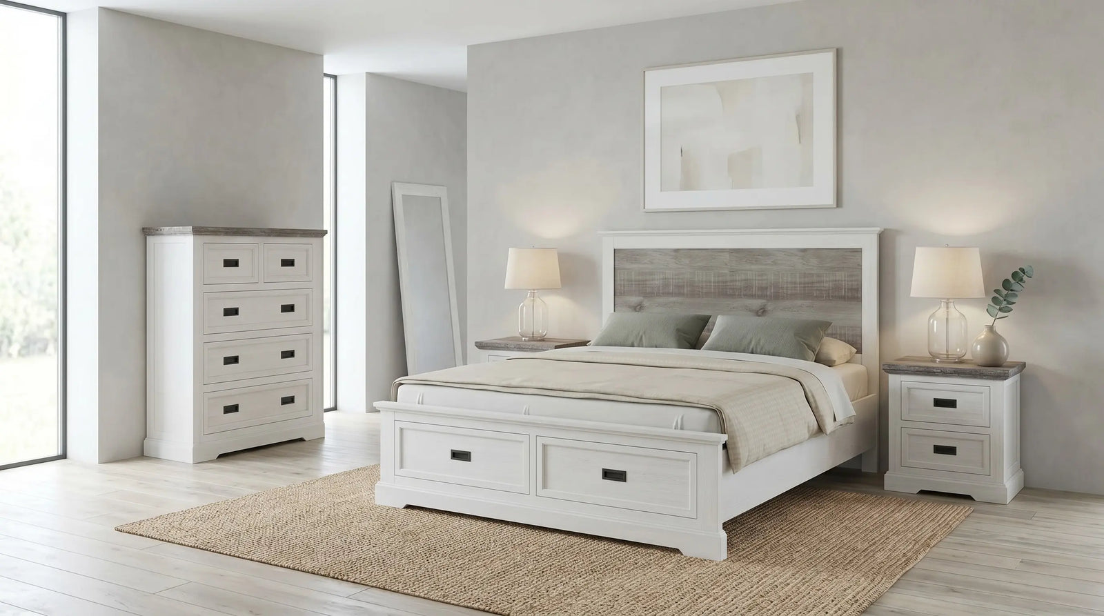 Tasman 4 Piece Tallboy Bedroom Suite