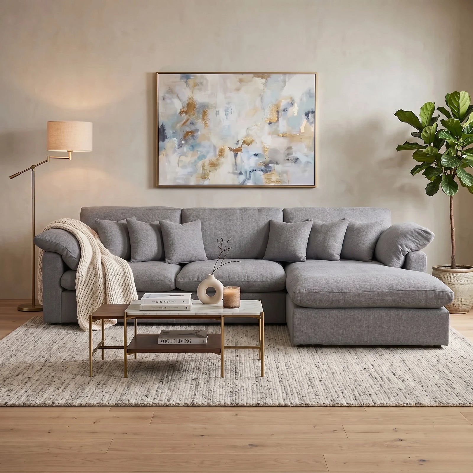 Osaka 3 Seater Couch with Chaise