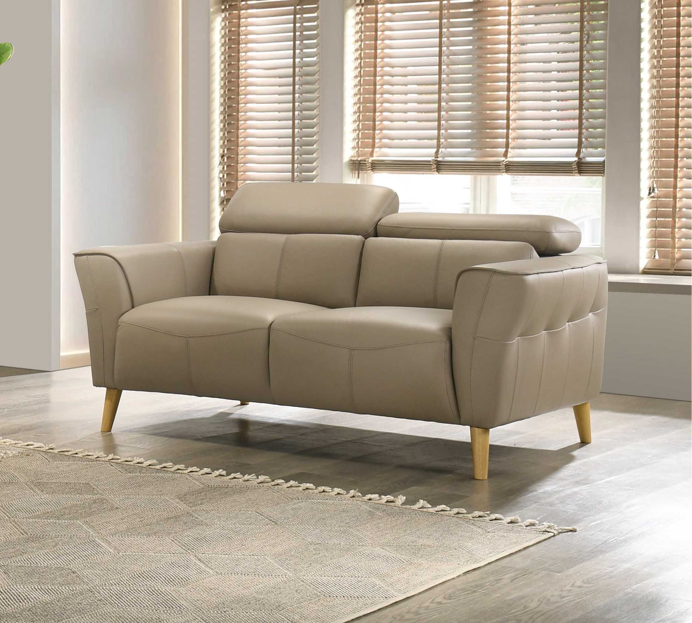 Penelope 2 Seater Leather Lounge