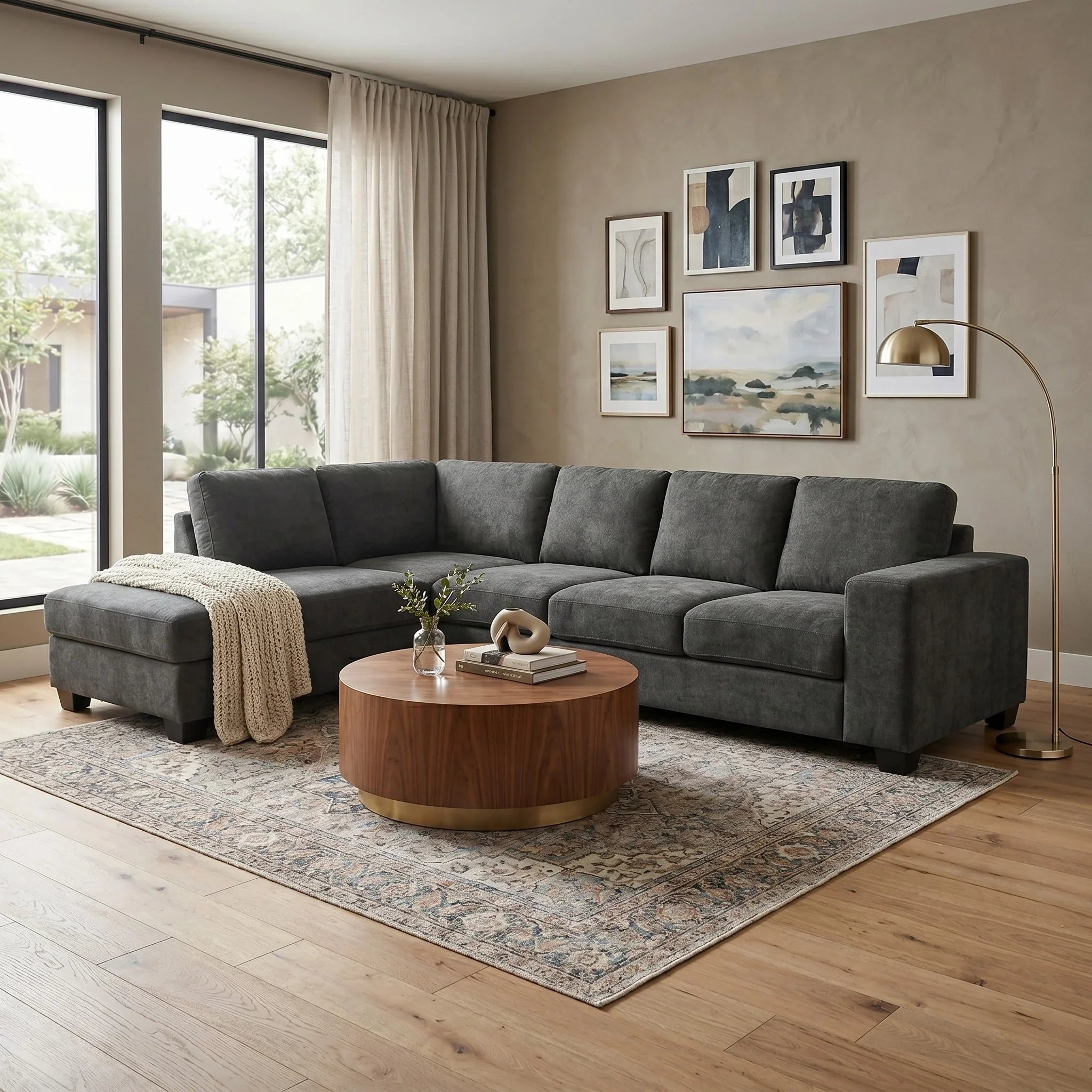 Marsden Corner Sofa - Dark grey