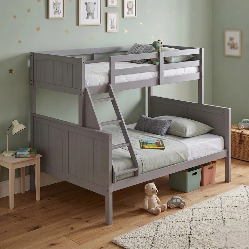 Neves Single Over Double Bunk Bed