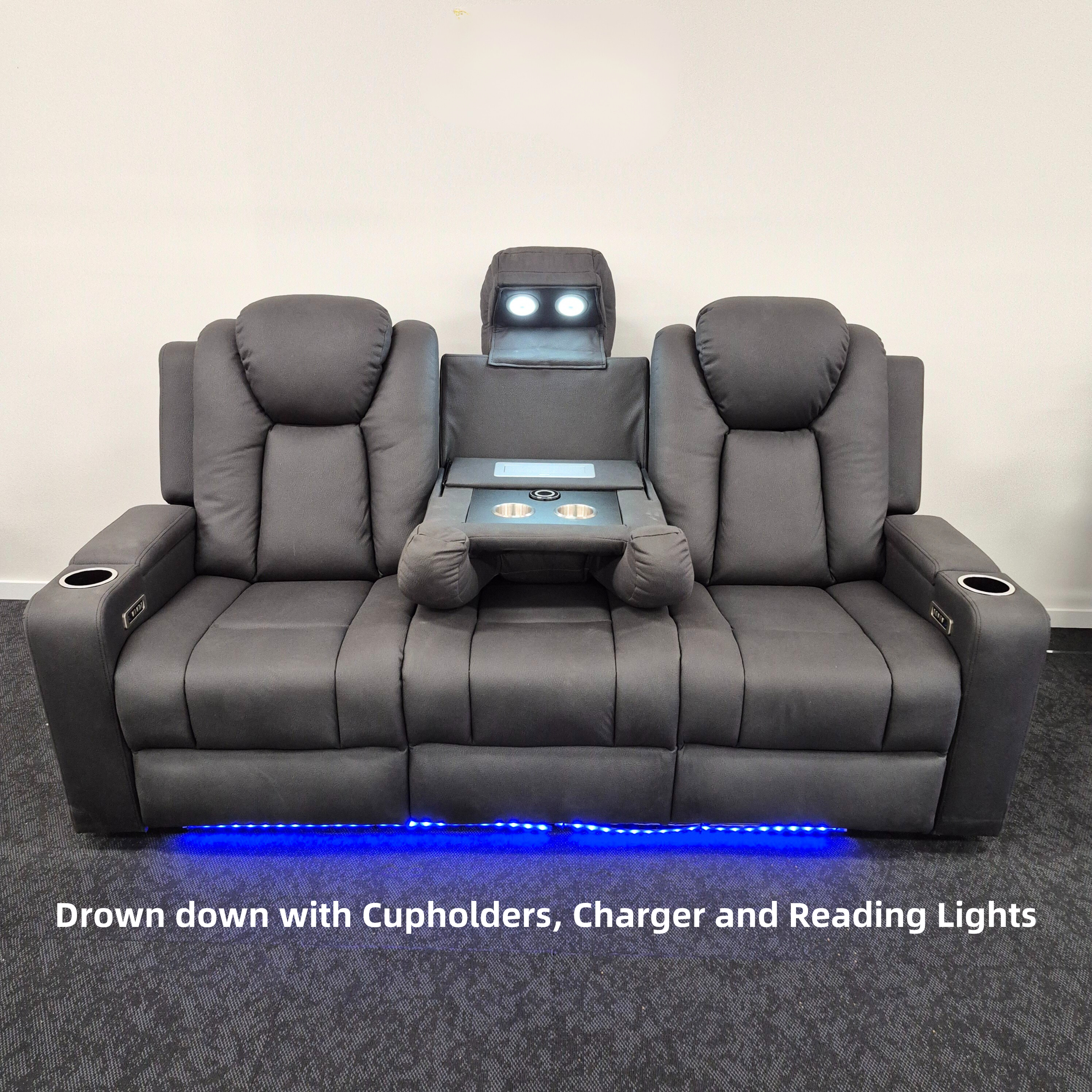 Breeze 3 Seater Dual Motor Electric Recliner Lounge