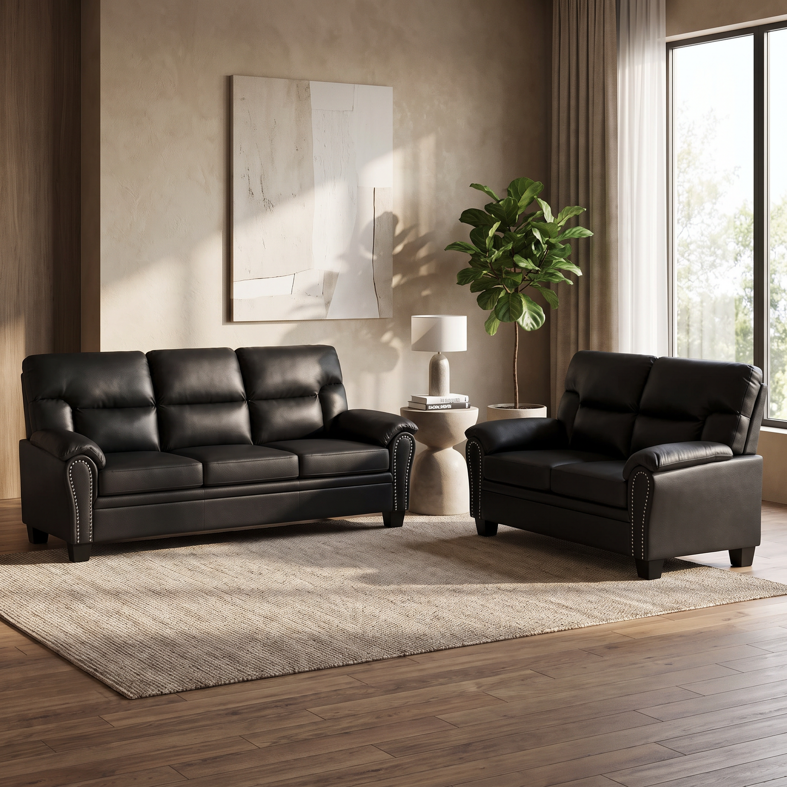 Sebastian 3+2 Seater PU Leather Sofa Set