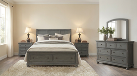 Canada 4 Piece Grey Dresser Bedroom Suite lifestyle photo