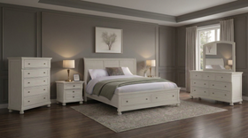 Canada 5 Piece White Bedroom Suite lifestyle photo