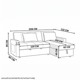 Oasis Pull Out Sofa Bed