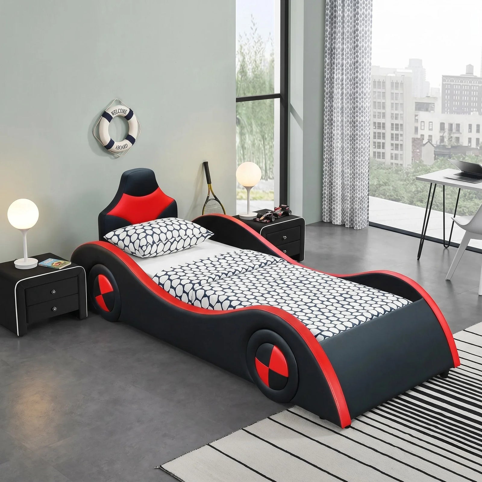 Vincent Kids Race Car Bed