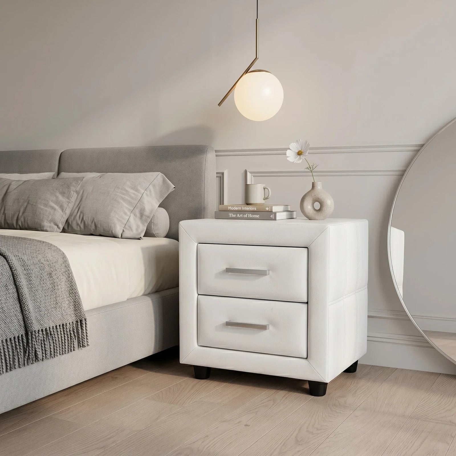 Majestic II Bedside Table White