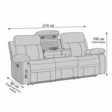 Bentley 3 Seater Recliner Lounge