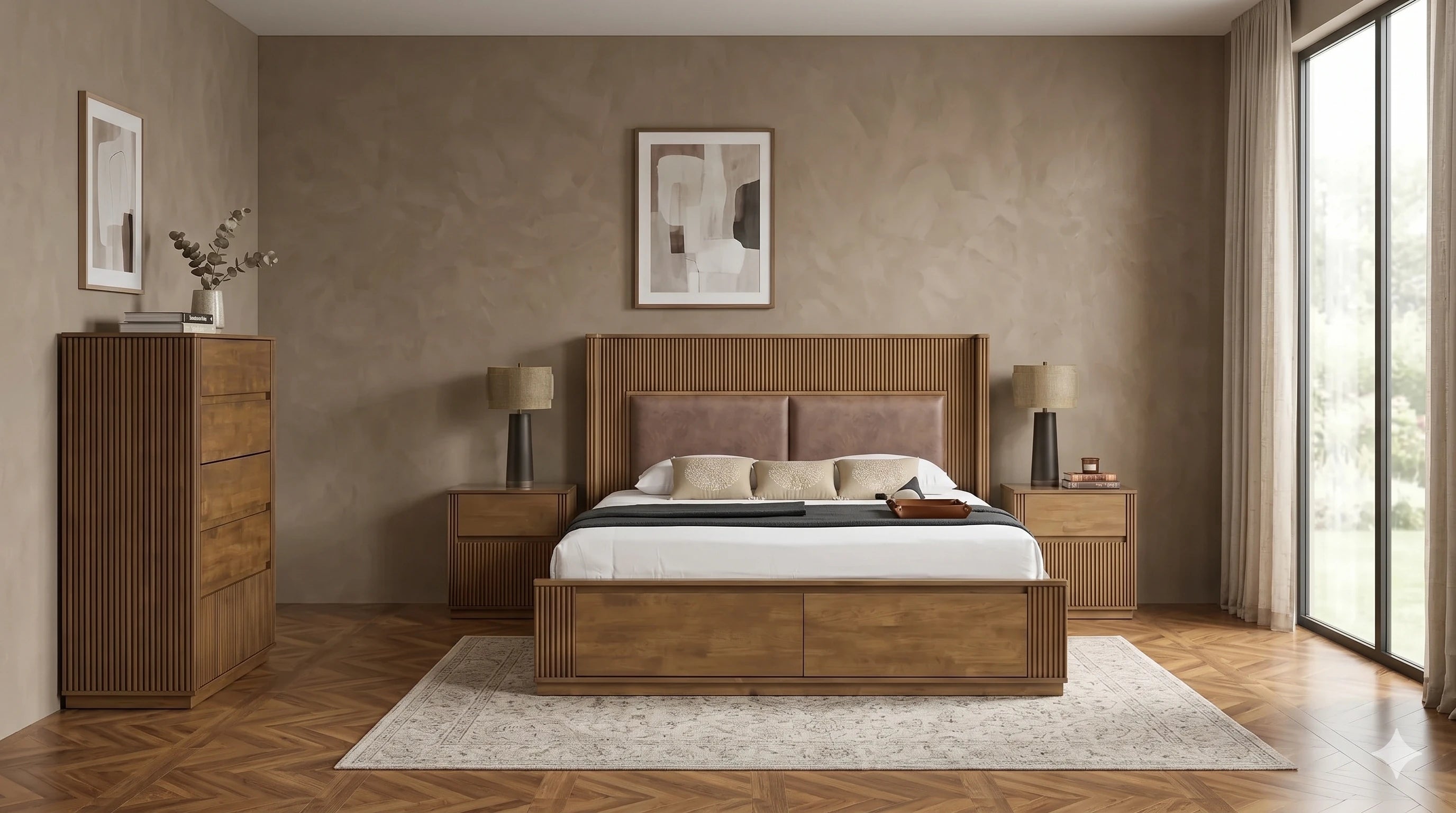 Clifton 4 Piece Tallboy Bedroom Suite