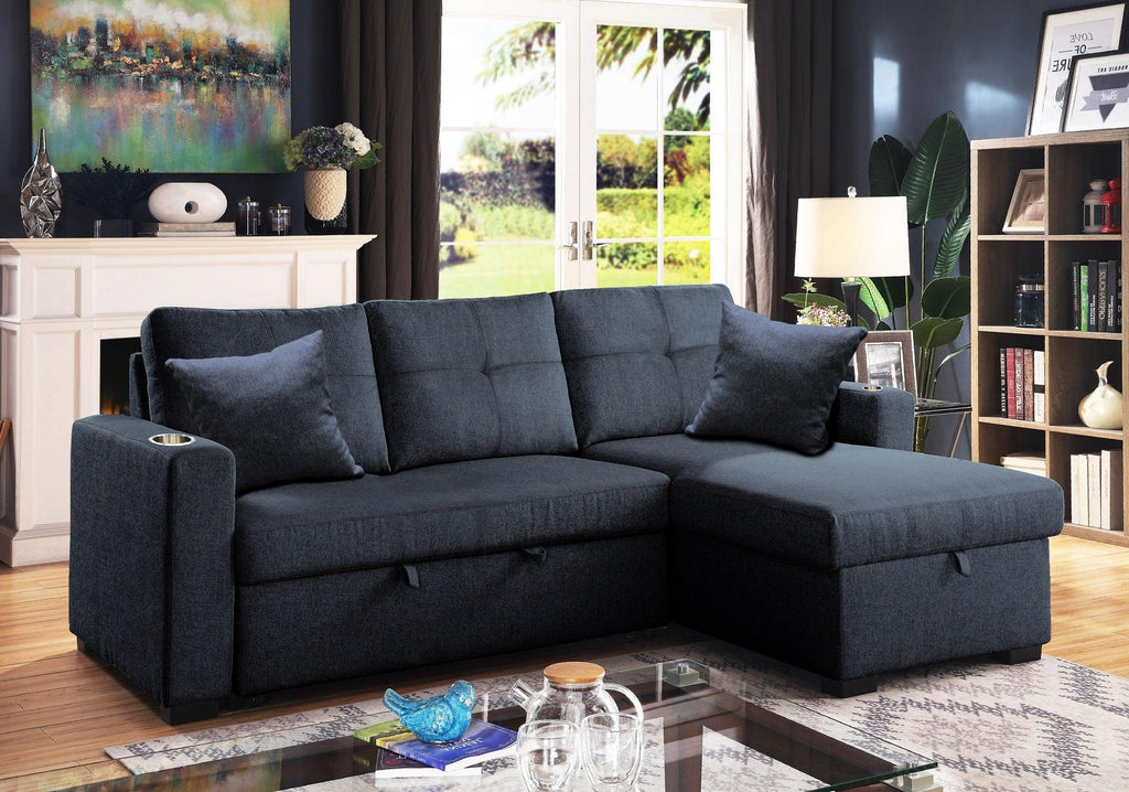 3 Seat Sofa Bed w/ Chaise | Affordable Fabric | Brisbane & Gold Coast
