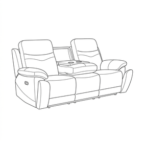 Lalor 3 Seater Electric Leather Recliner Lounge
