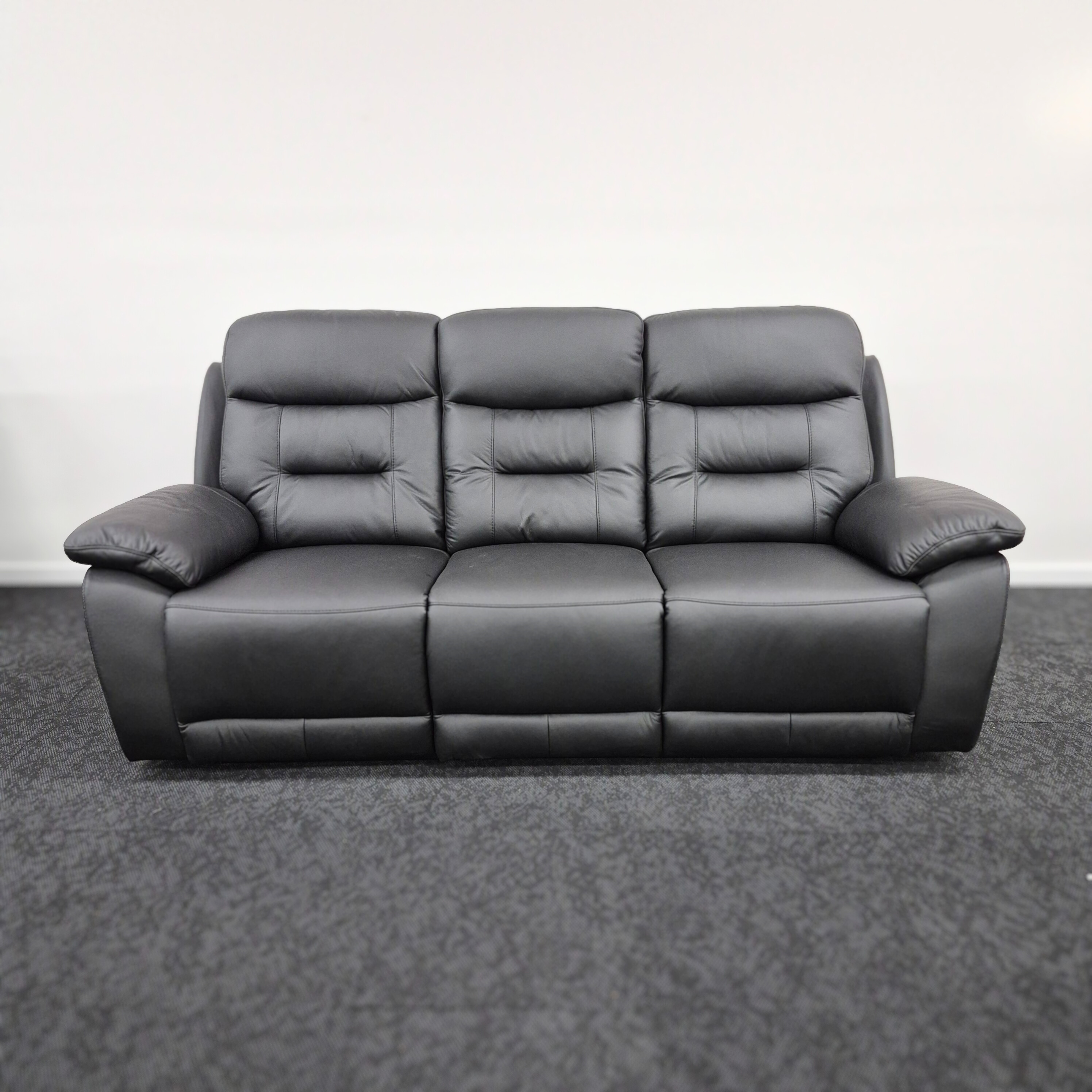 Lemington 3 Seater Leather Recliner Lounge