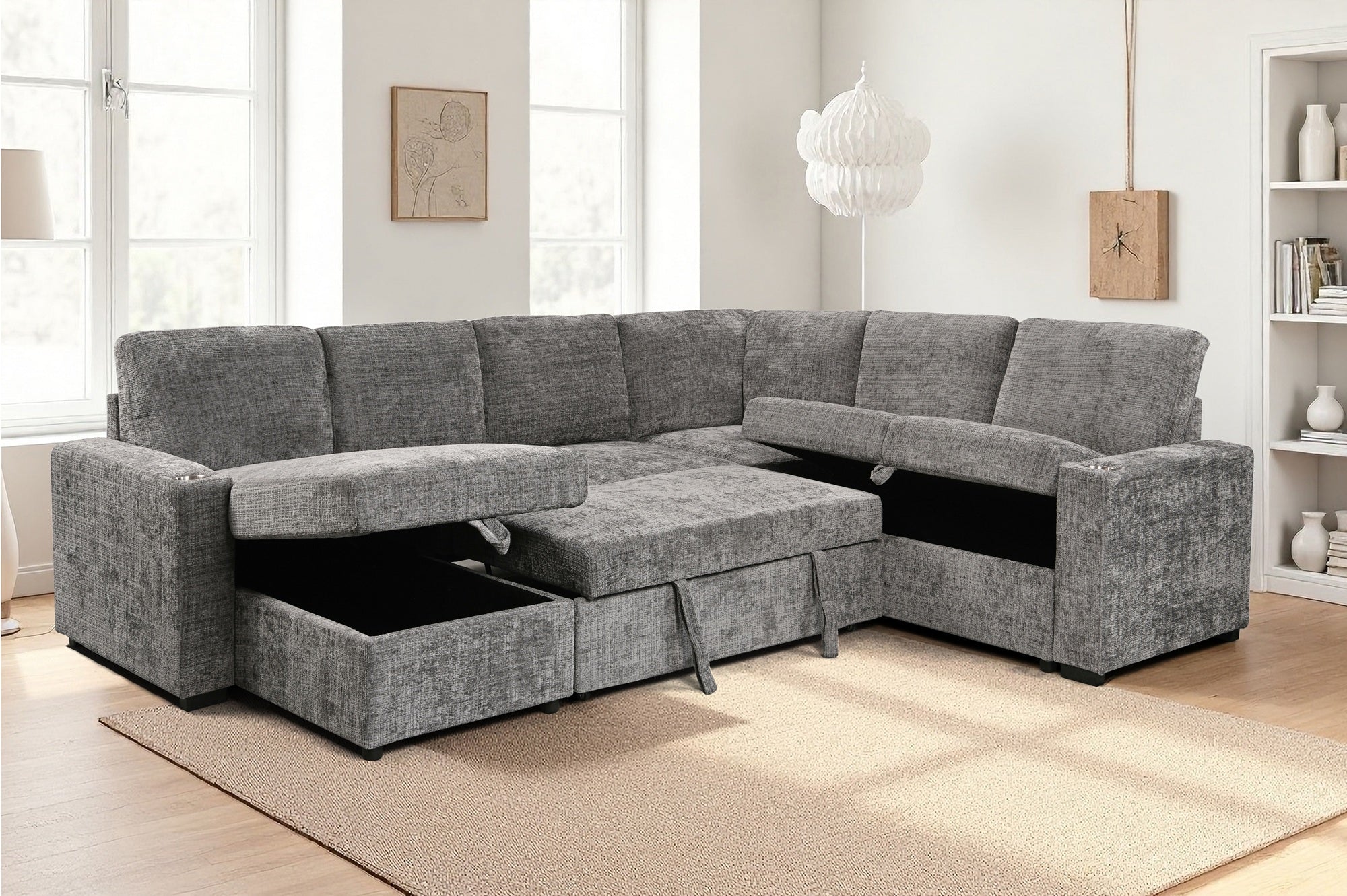 Springbrook Corner Sofa Bed with Storage