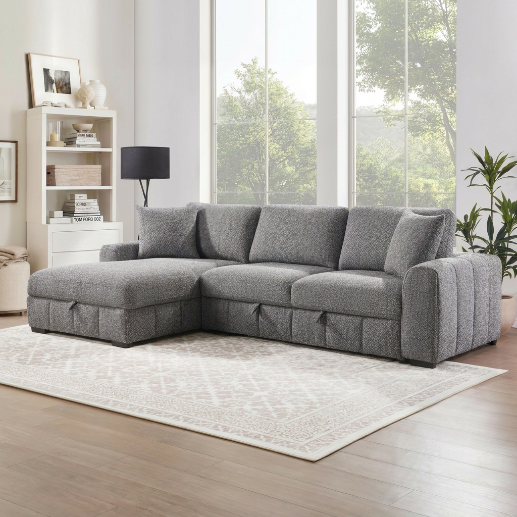Seaford Corner Sofa Bed with Pull-Out Bed & Storage