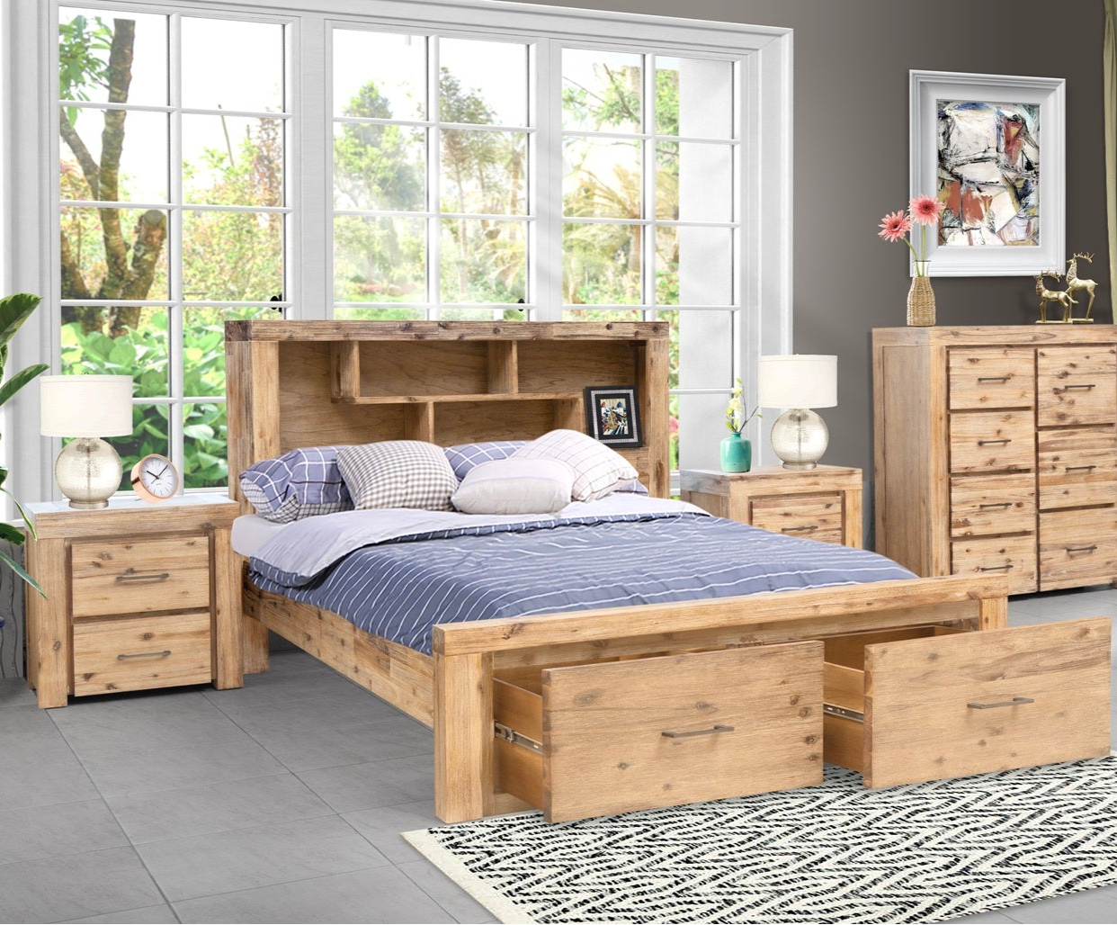 Joyner 4 Piece Tallboy Bedroom Suite