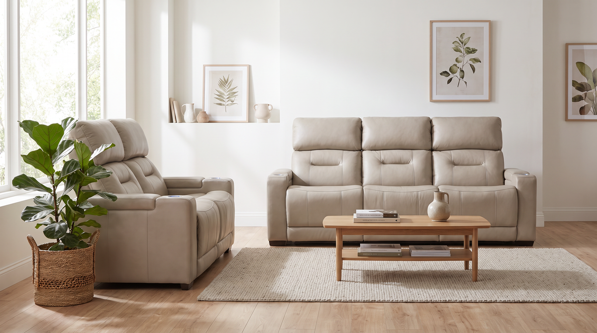 Lagoon 3+2 Beige Electric Recliner Package