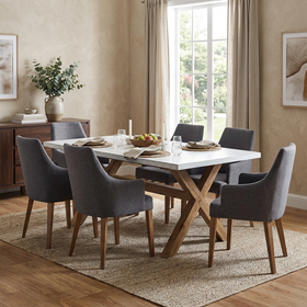 Liberty 7 Piece Dining Set styled in a modern dining room