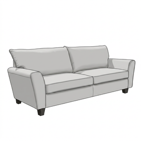 Kensington 3 Seater Fabric Sofa dimensions diagram