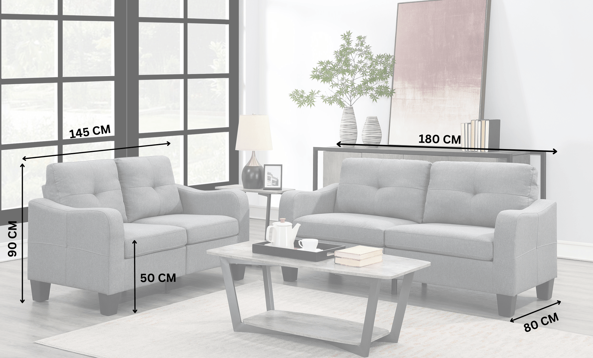 Savannah 2 Seater Fabric Sofa