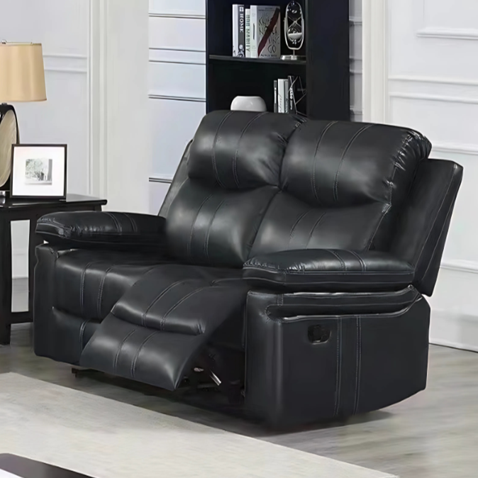 Sutton 2 Seater Air Leather Recliner Lounge