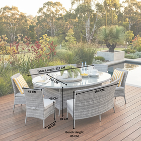 Tahiti 7 Piece Outdoor Wicker Dining Set