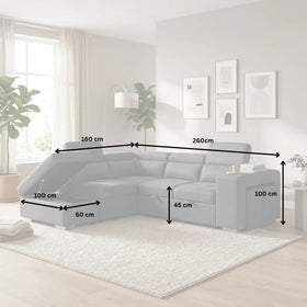 Alice Sofa Bed dimension diagram