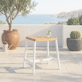 Bendigo Outdoor Bar Stool dimension diagram base
