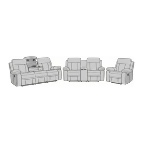 Bentley 3+2+1 recliner package diagram — 3 Seater 210 cm, 2 Seater 190 cm and Recliner Chair 100 cm long, all 90 cm deep with a 48 cm seat height and 100 cm total height