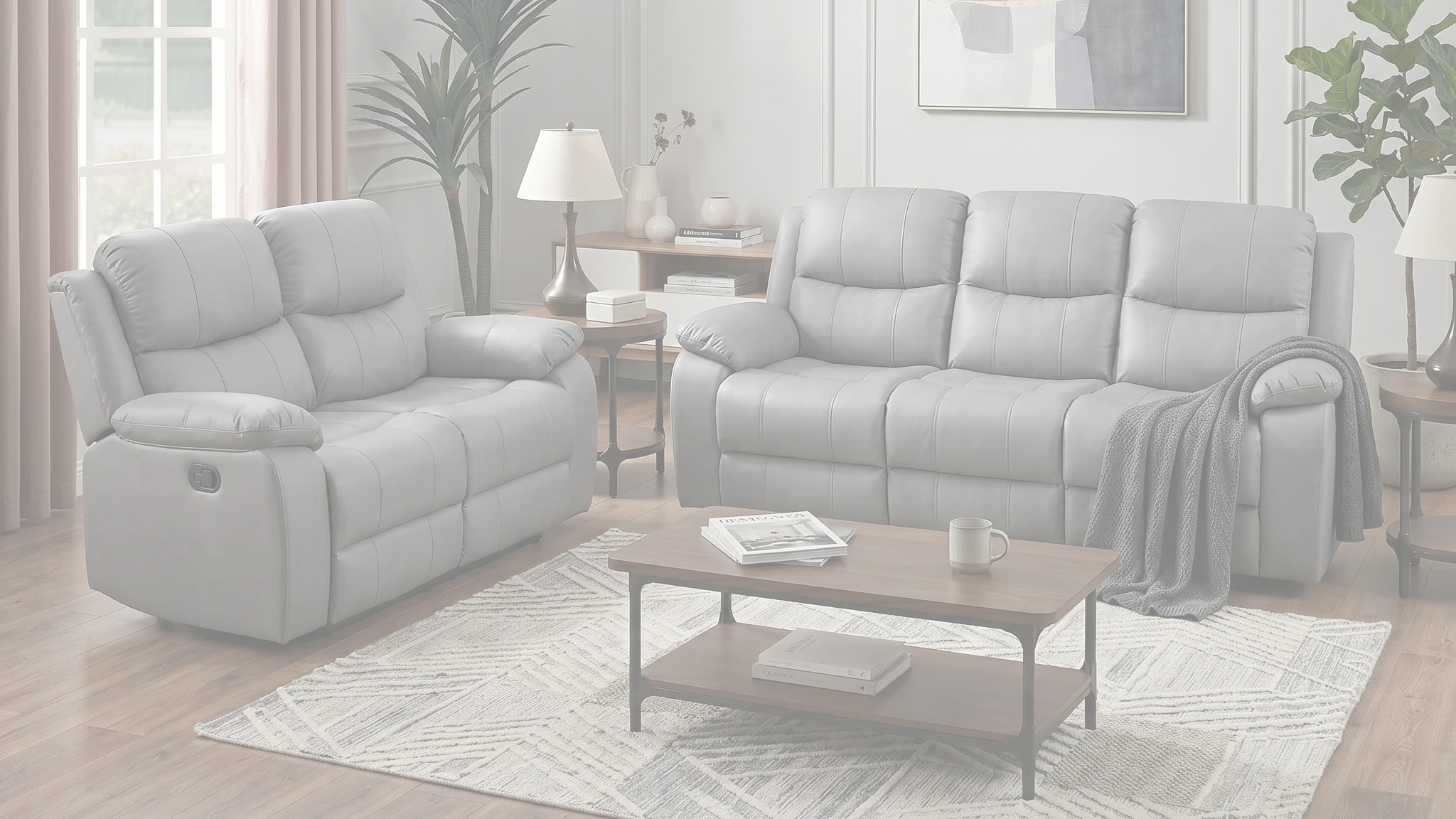 Bliss Manual 3+2 Charcoal Recliner Package dimension diagram — measurements coming soon