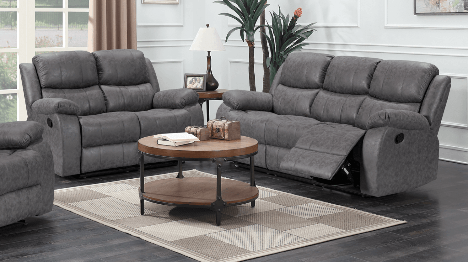 Bliss 3 & 2 Seater Light Grey Recliner Package