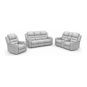 Boston 3+2+1 Black Recliner Package dimension diagram — chair, 3 Seater and 2 Seater