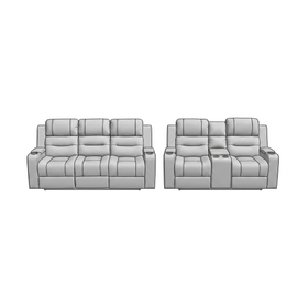 Boston 3+2 Charcoal Recliner Package dimension diagram — 3 Seater and 2 Seater
