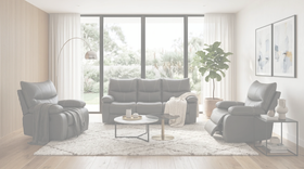 Brooke Manual 3+1+1 Black Recliners Package dimension diagram — measurements coming soon