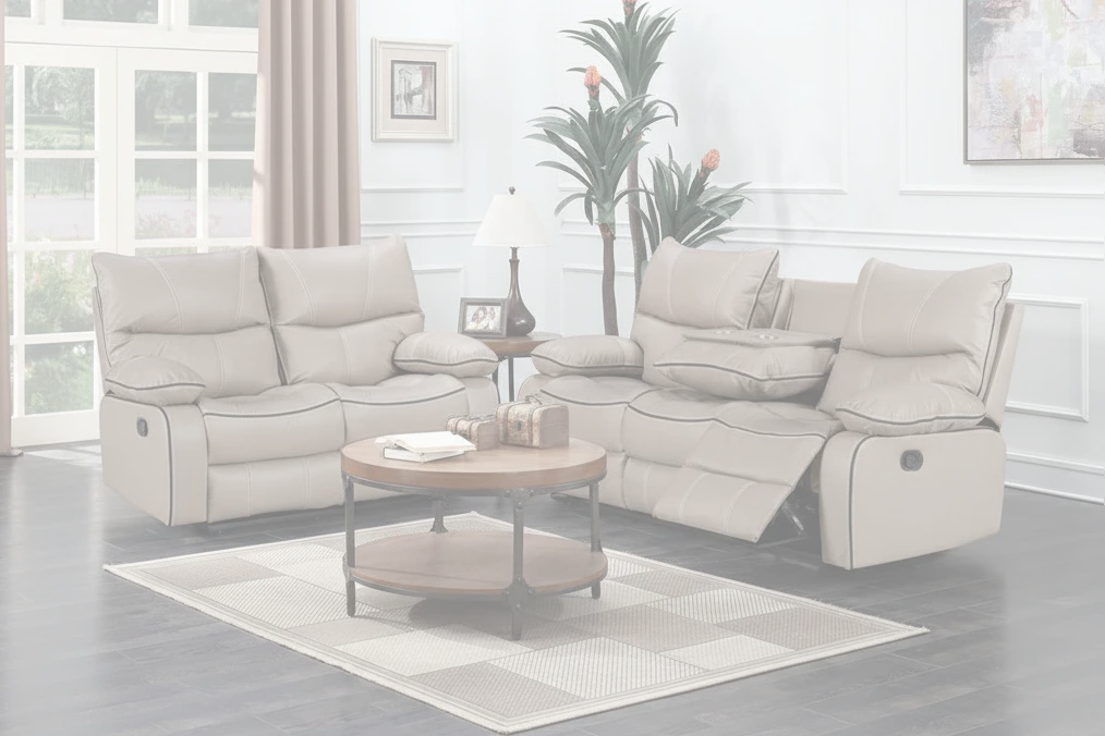 Brooke Manual 3+2 Creme Recliner Package dimension diagram — measurements coming soon