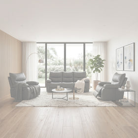 Brooke Manual 3+1+1 Black Recliner Package dimension diagram - measurements coming soon