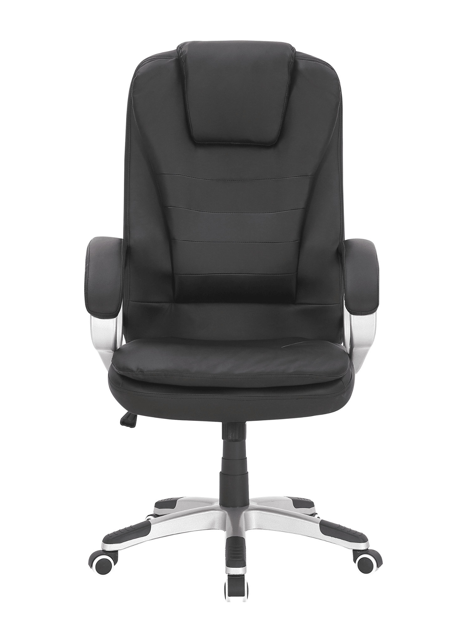 Calypso Leather Office Chair - Black PU Leather - Adjustable Height - Reclining Feature - Home Office Furniture