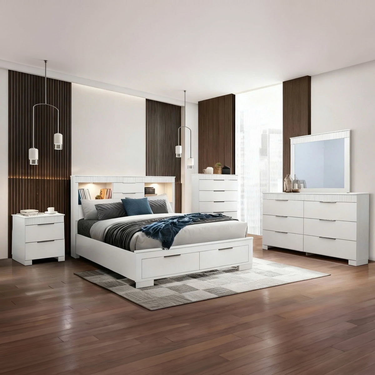 Camira 4 Piece White Dresser Suite