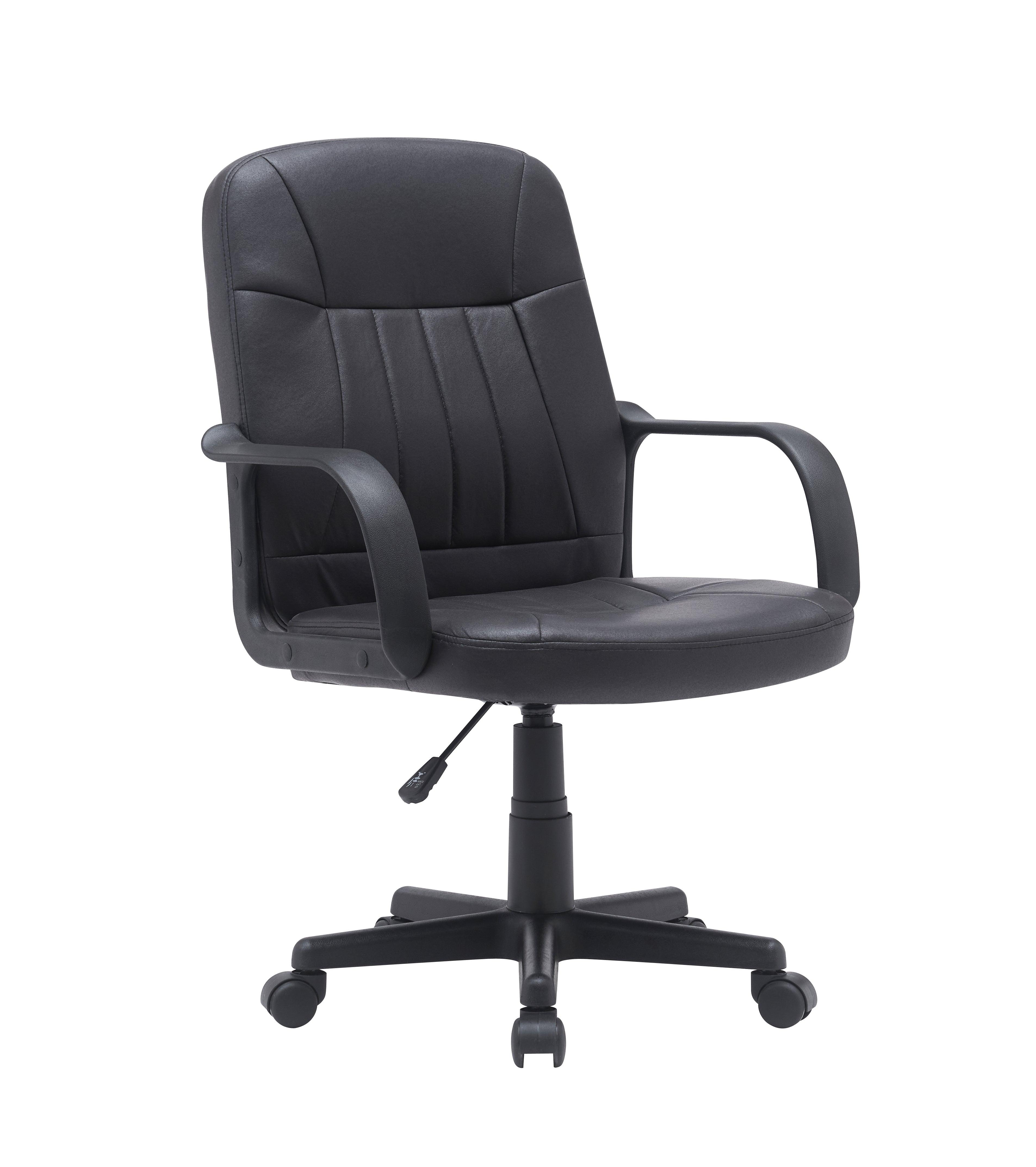 Clontarf Office Chair - Black Technology Fabric - Adjustable Height - Reclining Feature - Home Office Furniture