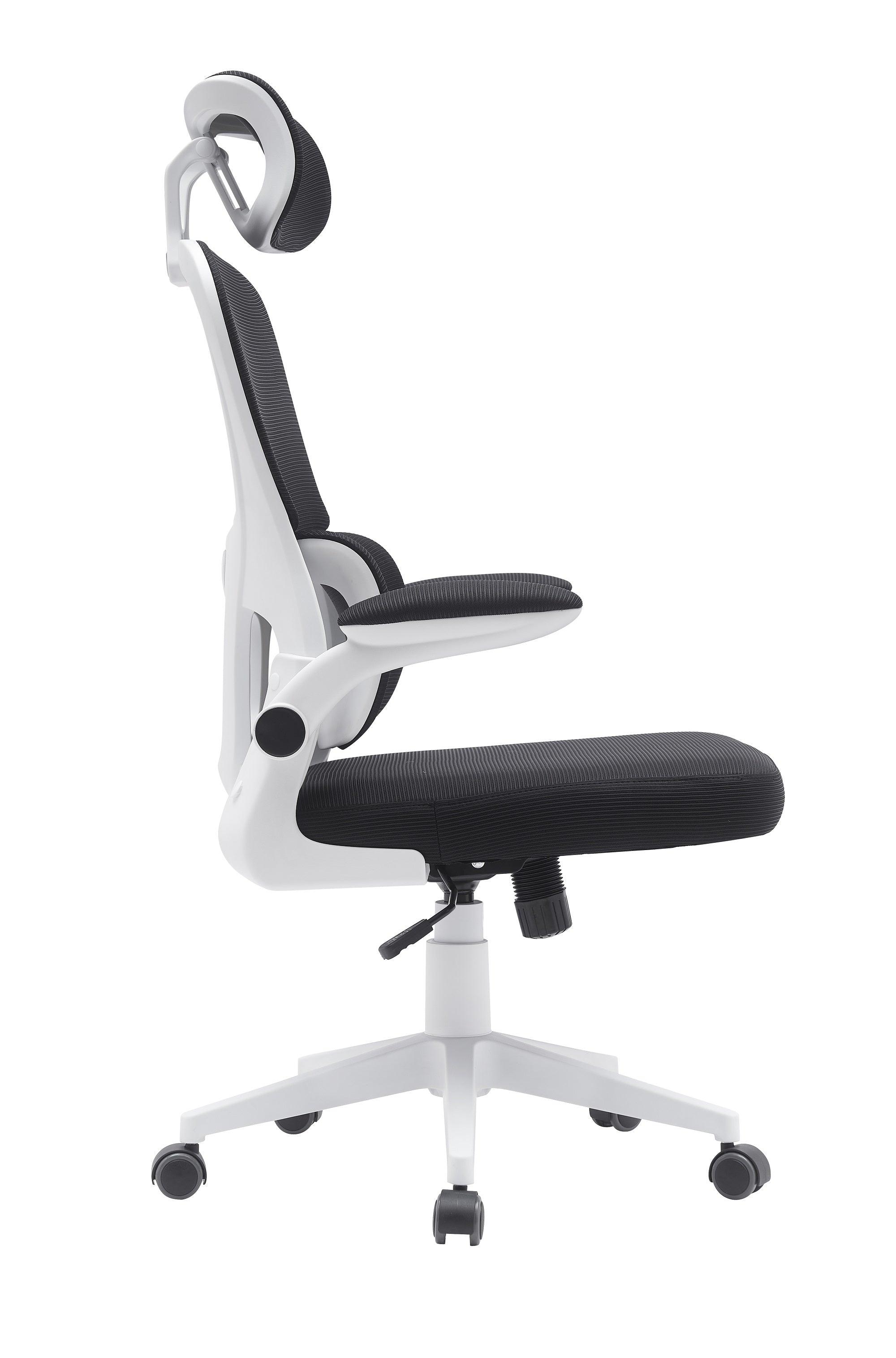 Black mesh ergonomic office chair with sleek design