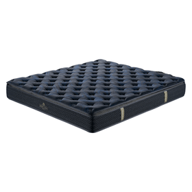 Luxury dark blue pillow top queen mattress with tufted surface design