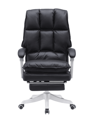 Copenhagen executive office chair - front view showing the retractable footrest extended