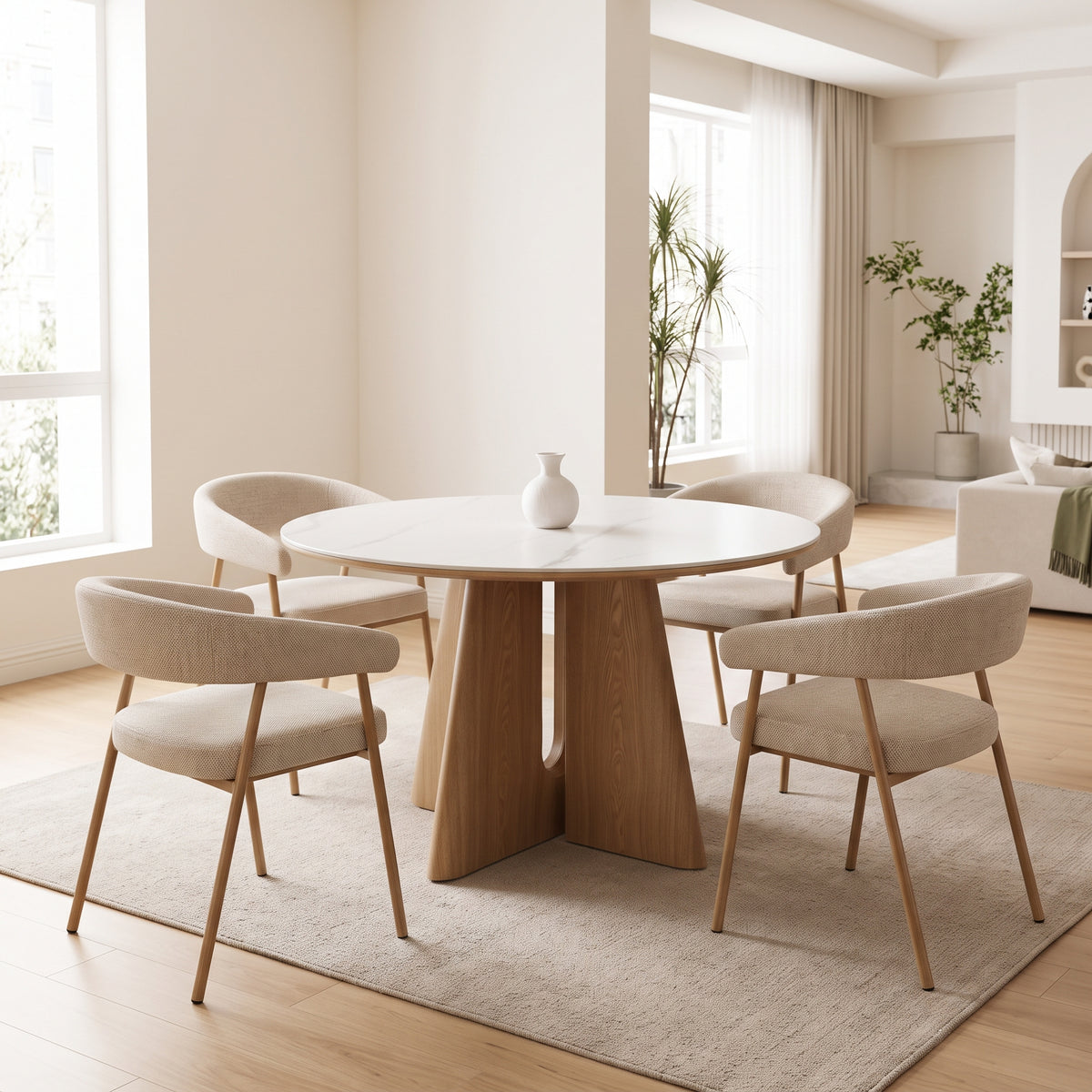 Cypress 5 Piece Round Dining Set