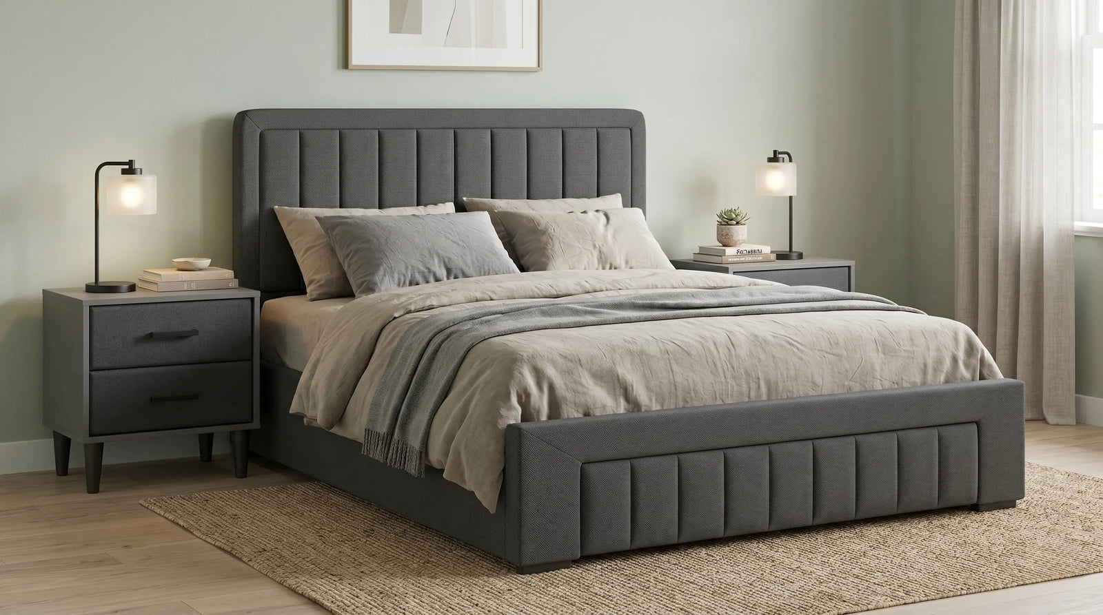 Fernvale 3 Piece Black Bedroom Suite