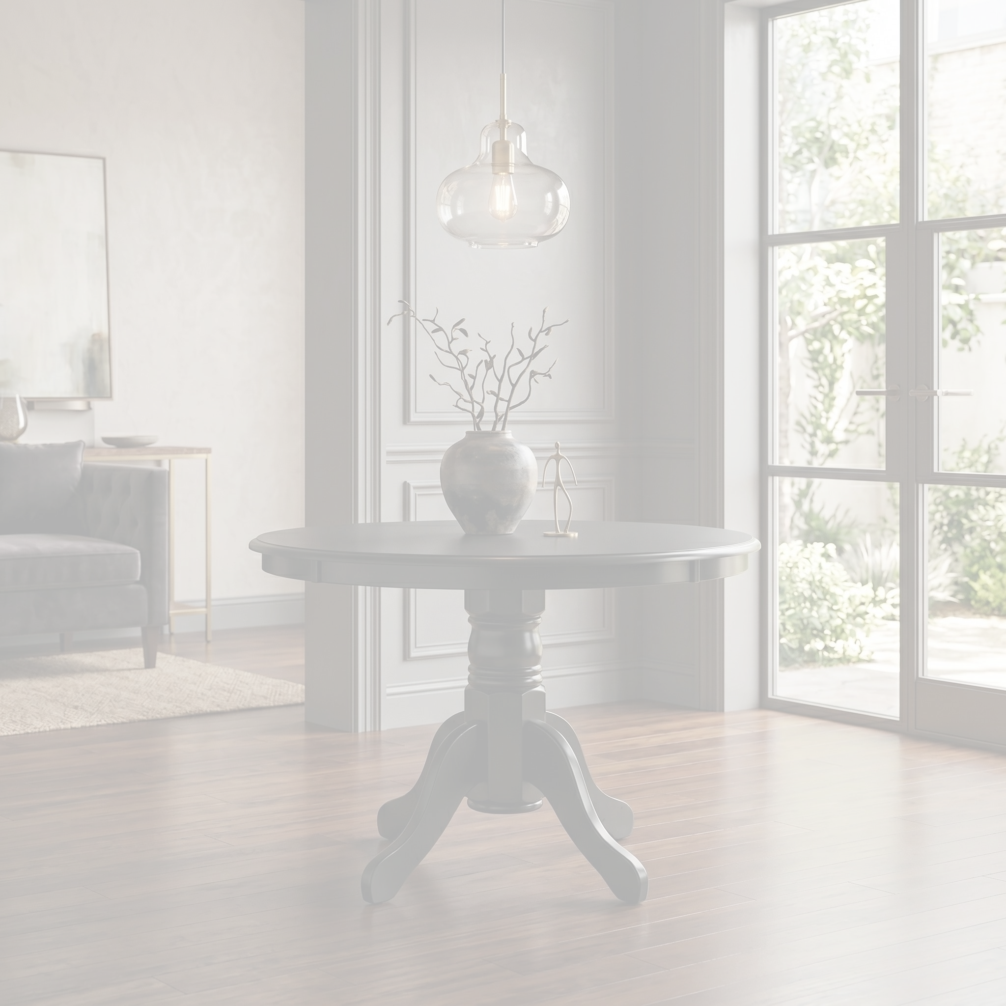 Daliya Round Dining Table dimension diagram - 100 cm diameter, 77 cm high