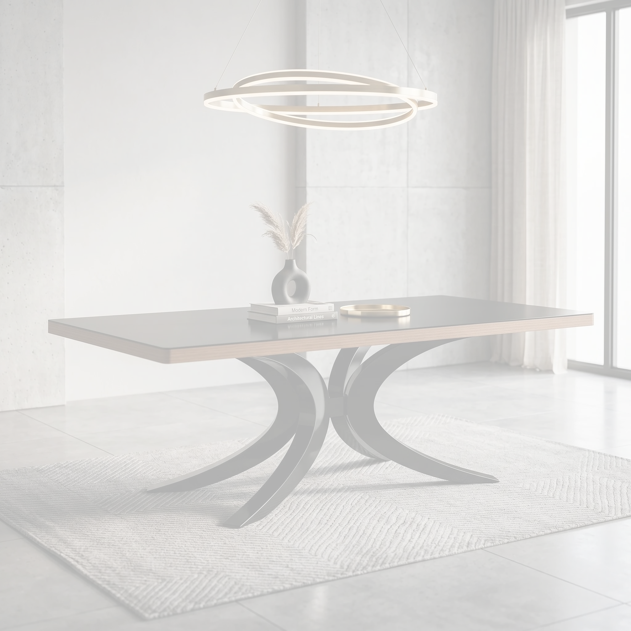 Darkwood Dining Table dimension diagram - 200 x 100 x 75 cm