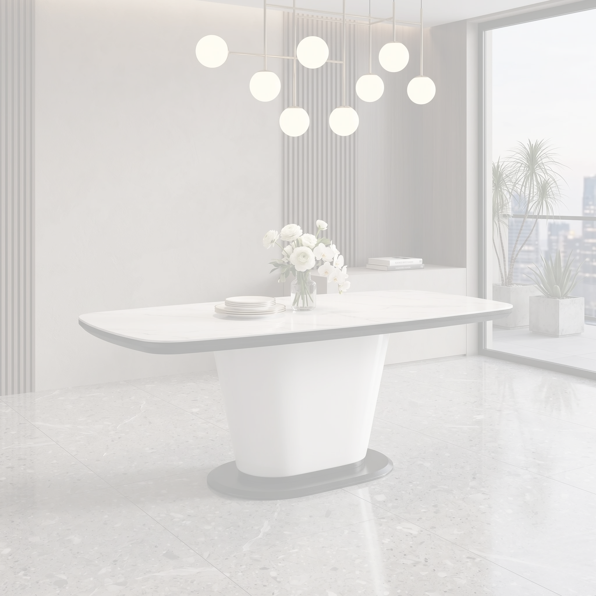 Deception Dining Table dimension diagram - 200 x 100 x 75 cm
