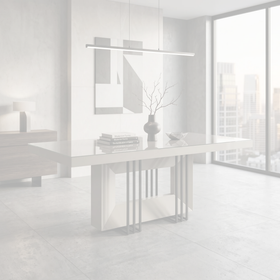 Delta Grey and Black Dining Table dimension diagram - 200 x 100 x 77 cm