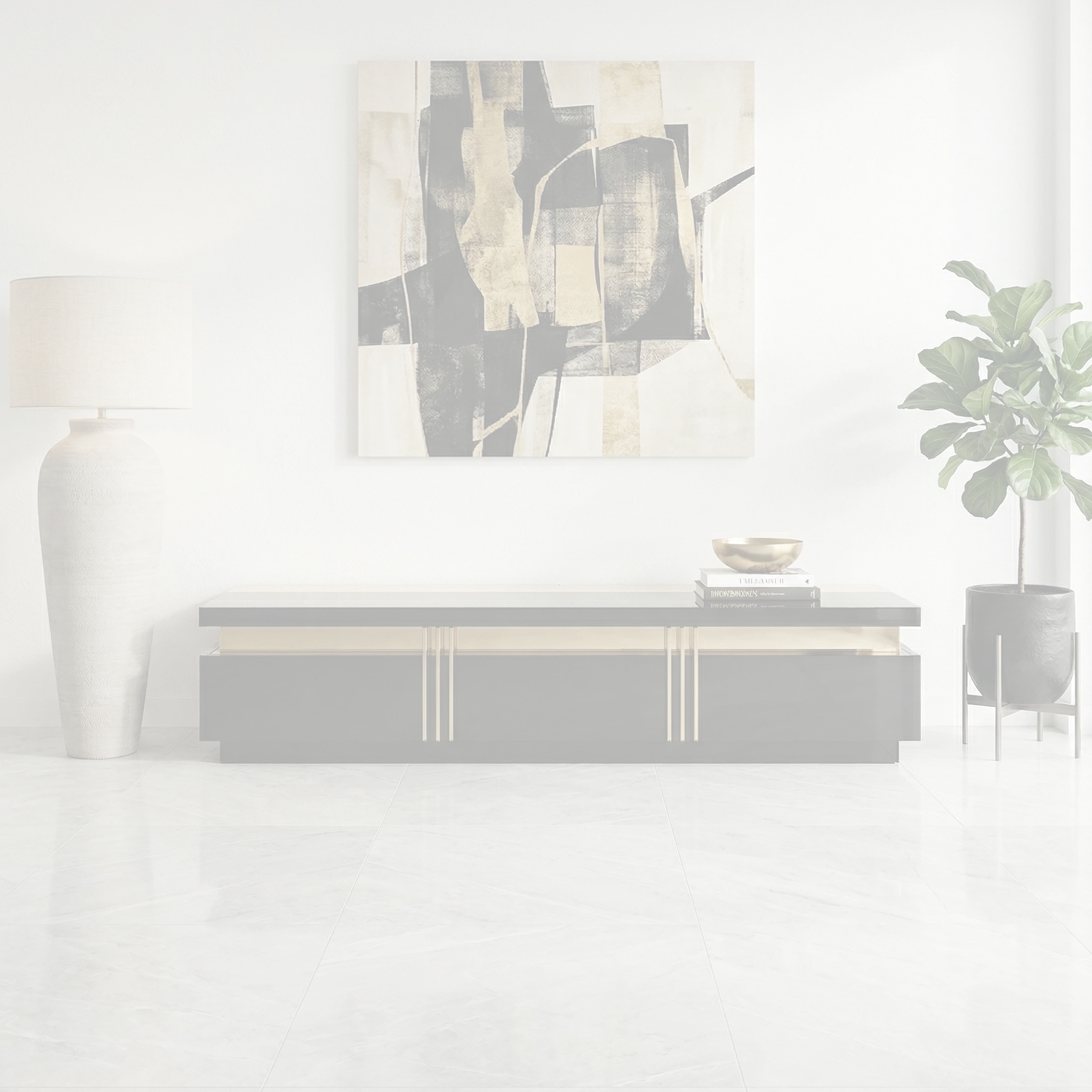 Delta Entertainment Unit Black & Gold dimension diagram — 200 x 40 x 42 cm