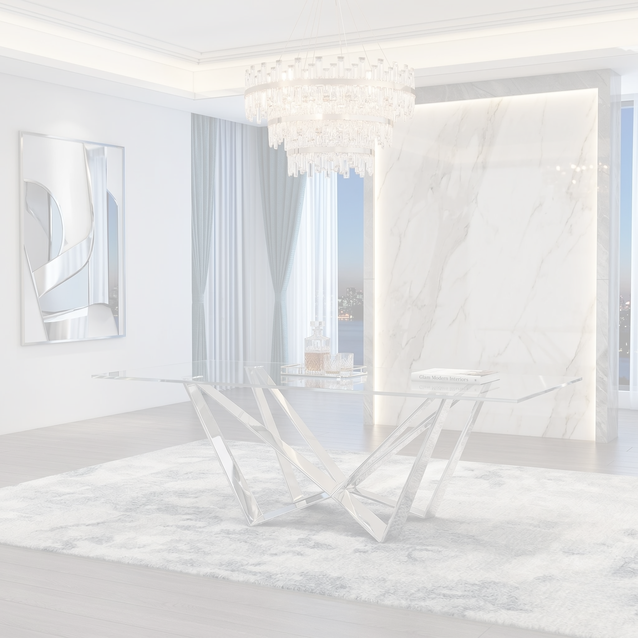 Diamond Dining Table dimension diagram - 200 x 100 x 76 cm